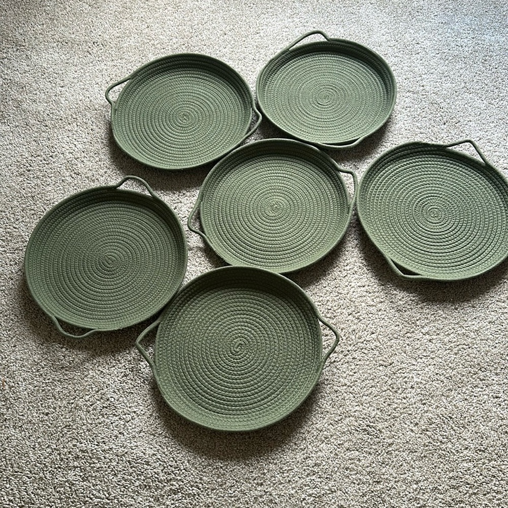 Green Woven Rope Trays by Threshold